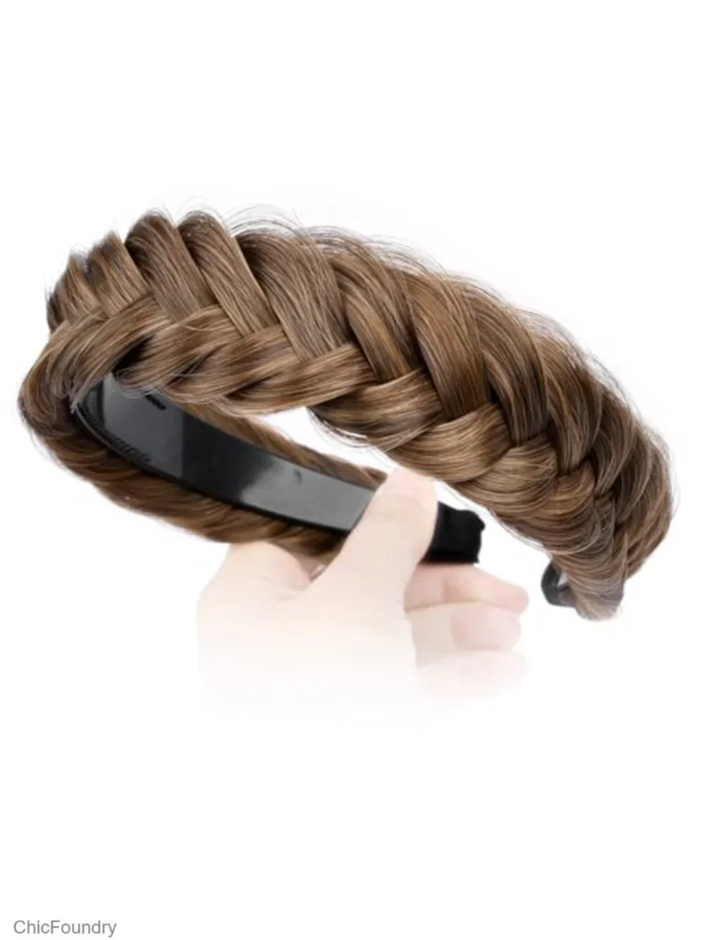 Braided Hair Headband for Women Wide Messy Synthetic Fiber